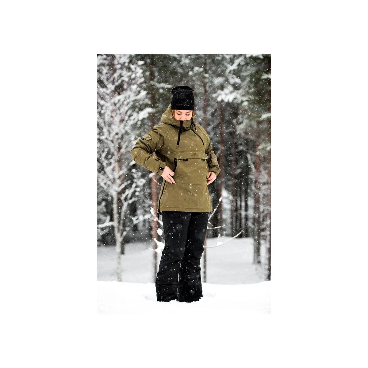 2117 Of Sweden - Liden - Dame Anorak - Army Green 3 2117 Of Sweden - Liden - Dame Anorak - Army Green - Billede 3