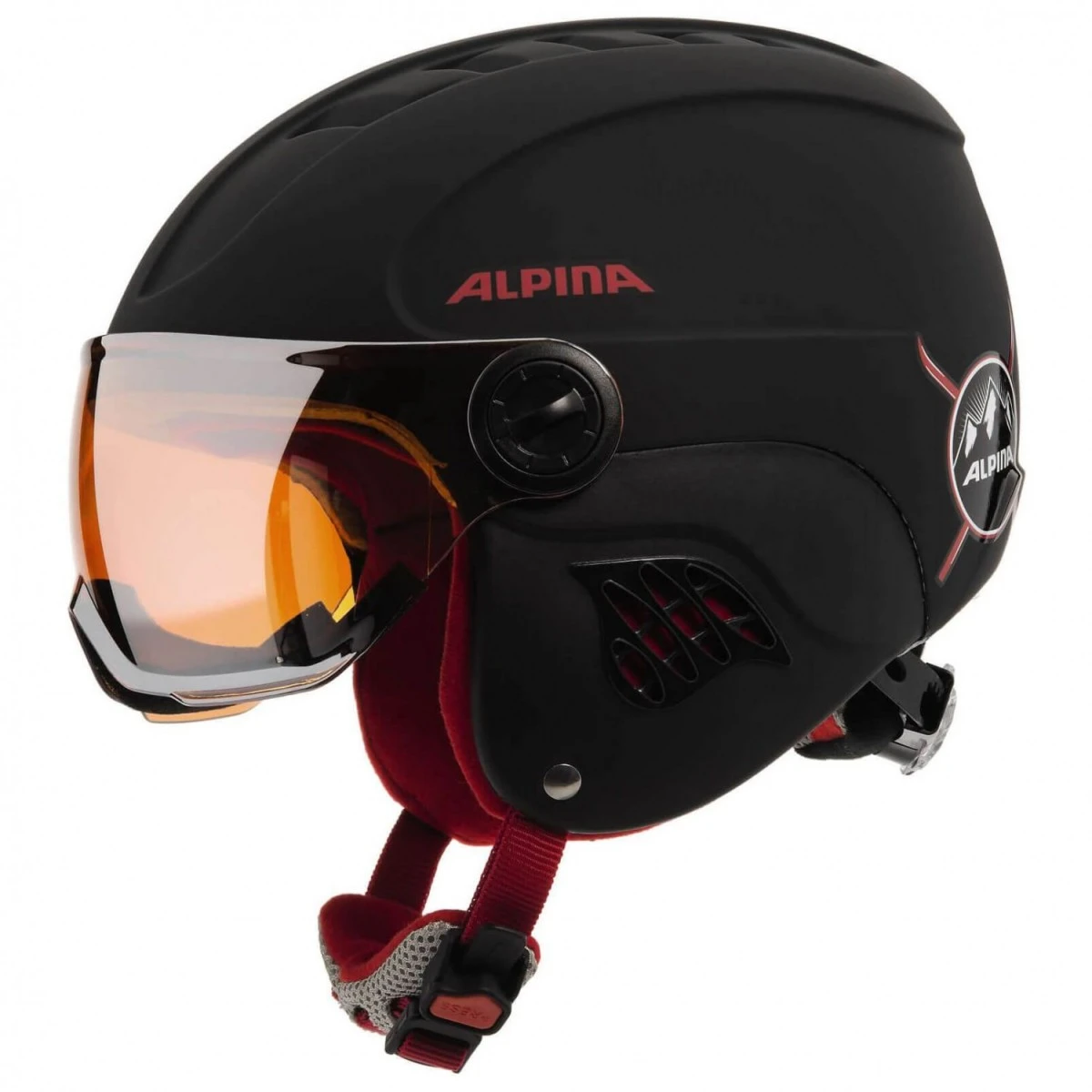 Alpina Carat LE Visor HM Skihjelm - Black Red 2 Alpina Carat LE Visor HM Skihjelm - Black Red - Billede 2