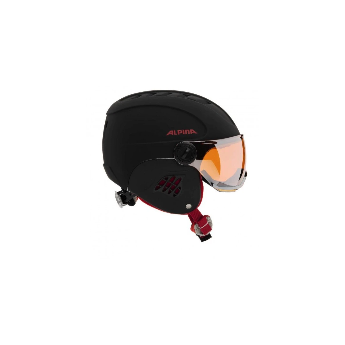 Alpina Carat LE Visor HM Skihjelm - Black Red 3 Alpina Carat LE Visor HM Skihjelm - Black Red - Billede 3