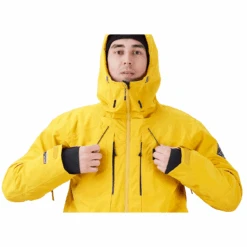 Picture - Zephir- Herre Skijakke - Lichen Green / Safran -Skitema picture zephir herre skijakke lichen green safran 4