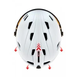 Relax Stealth Skihjelm Med Visir + 1 Ekstra - Hvid/Sort -Skitema relax stealth skihjelm med visir 1 ekstra hvid sort 3